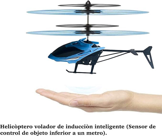 Helicóptero volador con sensor