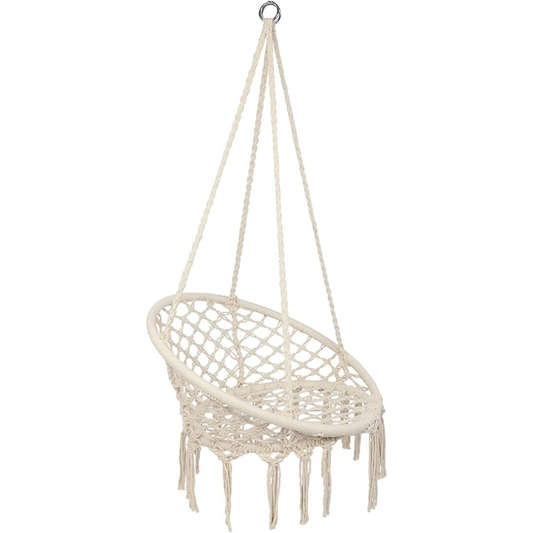 Silla hamaca de macramé